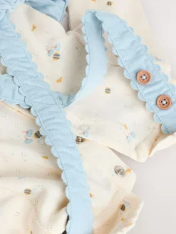 Next Blue Character Baby Cord Pinafore Long Sleeve Bodysuit & Tights Set (0mths-2yrs)^ Dresses|Dresses