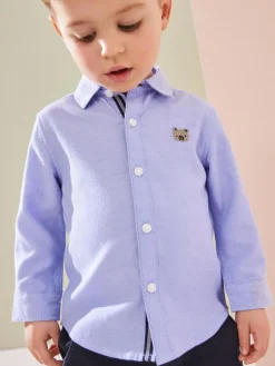 Outlet Next Blue Character Long Sleeve Long Sleeve Oxford Shirt (3mths-7yrs)