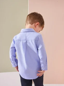 Outlet Next Blue Character Long Sleeve Long Sleeve Oxford Shirt (3mths-7yrs)