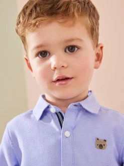 Outlet Next Blue Character Long Sleeve Long Sleeve Oxford Shirt (3mths-7yrs)