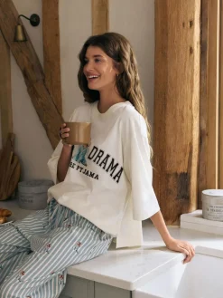 New Next Blue Charlie The Cockapoo Jersey Short Sleeve Pyjamas