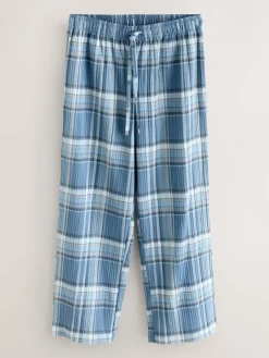 Next Blue Check Short Sleeve Pyjamas Set^ Nightwear|Pyjamas