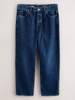 Best Next Relaxed Fit Vintage Wash Denim Jeans Blue Classic Vintage