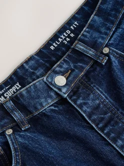 Best Next Relaxed Fit Vintage Wash Denim Jeans Blue Classic Vintage