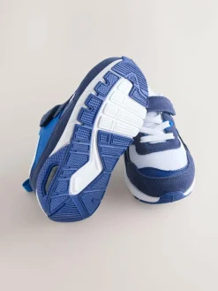 Next Blue Cobalt Standard Fit (F) Elastic Lace Trainers