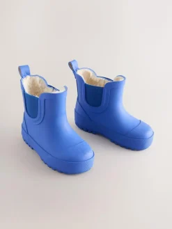 Next Blue Cobalt Warm Lined Ankle Wellies^ Baby Winter Clothing