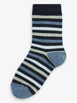 Clearance Next Blue Cotton Rich Socks 7 Pack