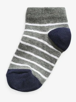 Next Blue Cotton Rich Trainer Socks 7 Pack^BOY Socks