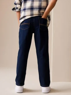 Next Blue Dark Loose Fit Stretch Jeans (3-17yrs)^BOY Jeans|Jeans