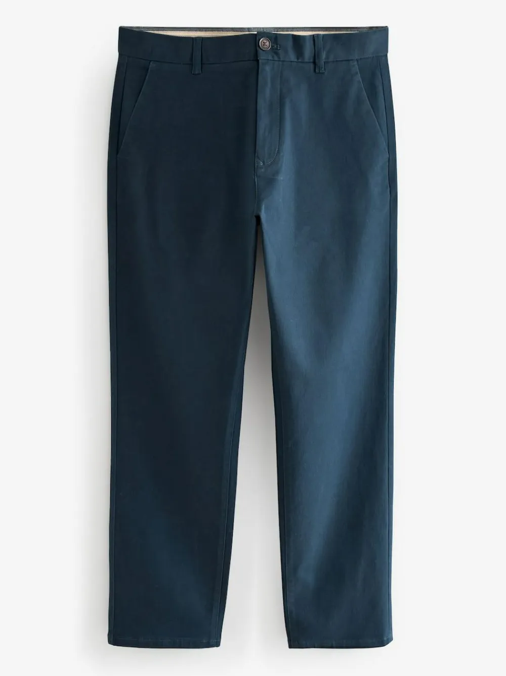 Hot Next Blue Dark Straight Fit Stretch Chinos Trousers