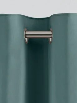 Clearance Next Blue Dark Teal Blackout/Thermal Cotton Eyelet Curtains