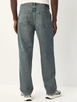Online Next Relaxed Fit Vintage Wash Denim Jeans Blue Dark Tint
