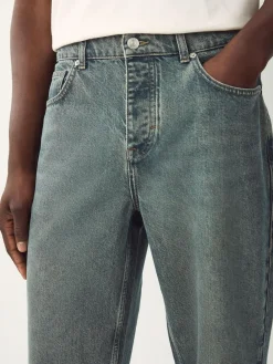 Online Next Relaxed Fit Vintage Wash Denim Jeans Blue Dark Tint