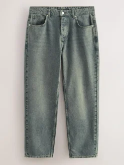 Online Next Relaxed Fit Vintage Wash Denim Jeans Blue Dark Tint