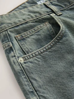 Online Next Relaxed Fit Vintage Wash Denim Jeans Blue Dark Tint
