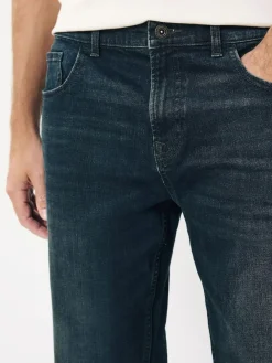 Next Blue Dark Washed Regular Tapered Fit Classic Stretch Jeans^ Jeans|Jeans