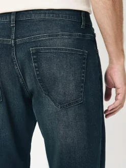 Next Blue Dark Washed Regular Tapered Fit Classic Stretch Jeans^ Jeans|Jeans