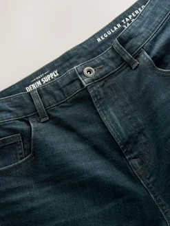 Next Blue Dark Washed Regular Tapered Fit Classic Stretch Jeans^ Jeans|Jeans