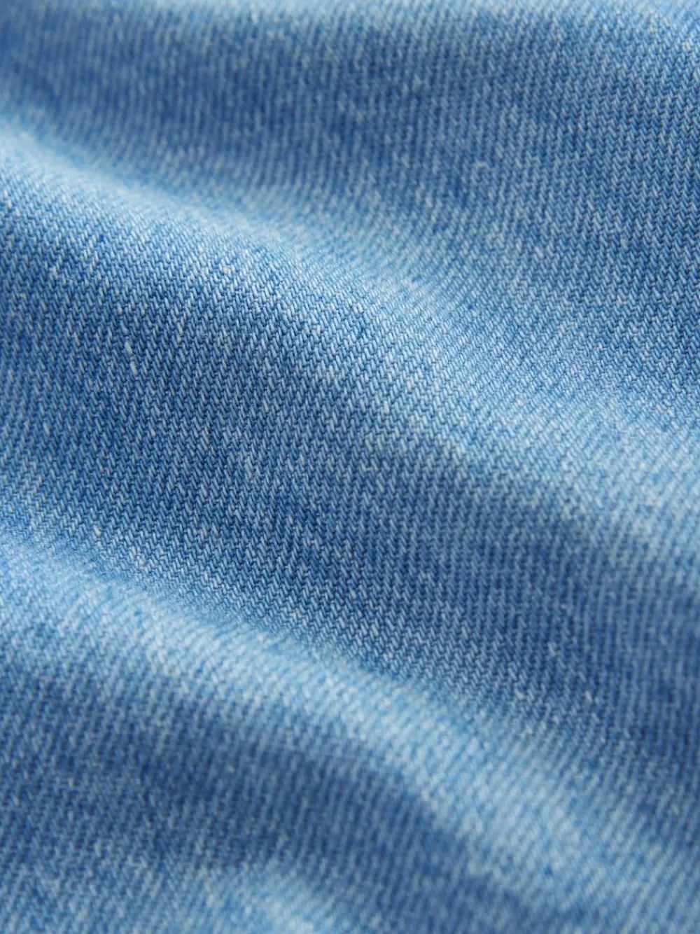 Next Blue Denim 100% Cotton Long Sleeve Grandad Collar Denim Shirt (3mths-7yrs)^BOY Suits & Vest|Shirts