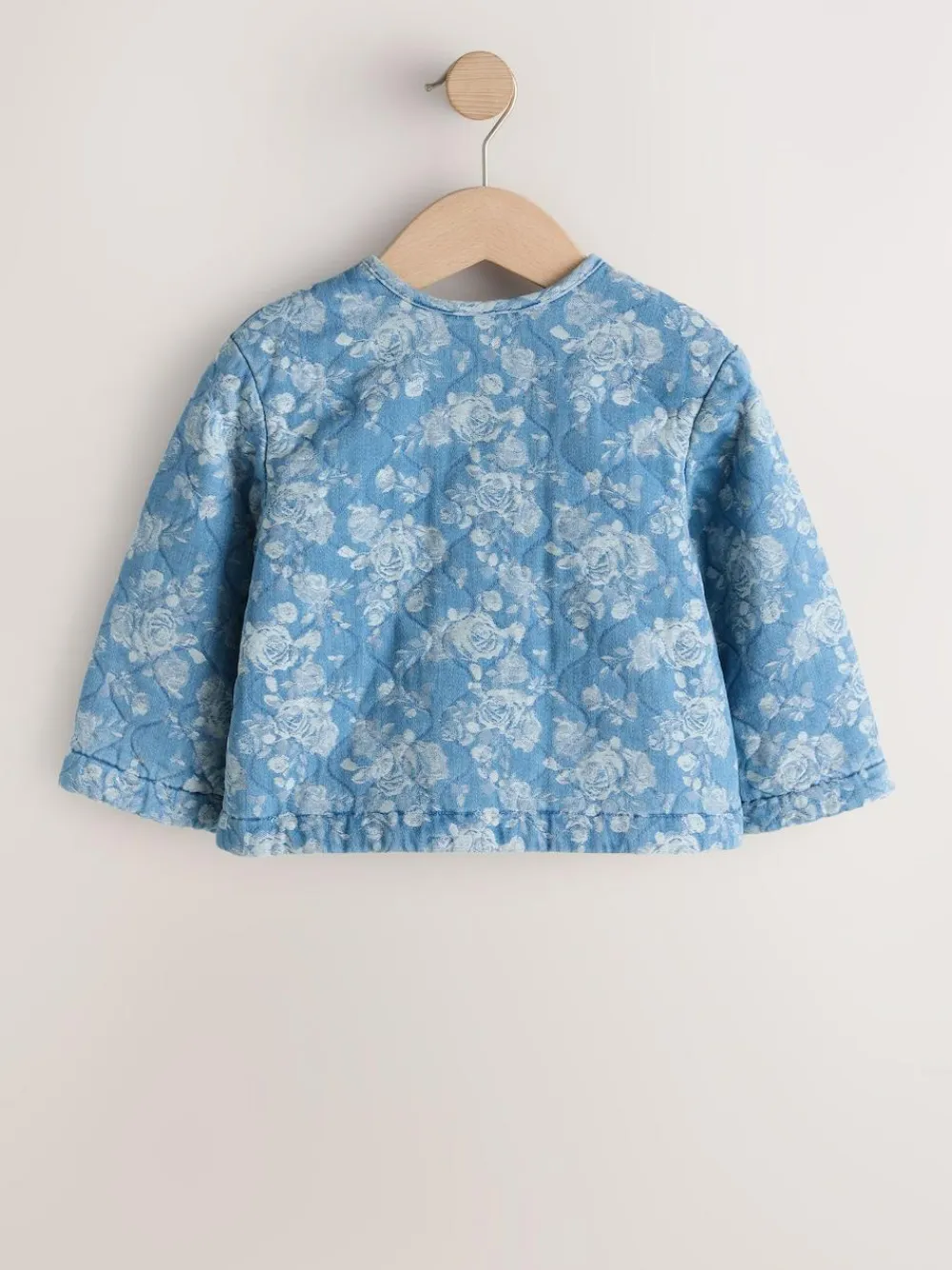 Sale Next Blue Denim Jacquard Quilted Jacket (3mths-7yrs)