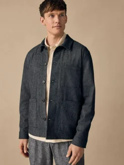 Next Blue Denim Look Suit Shacket