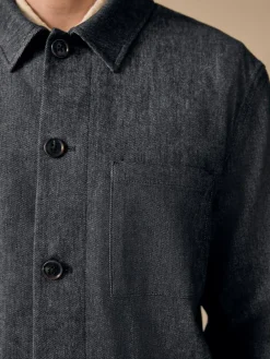 Next Blue Denim Look Suit Shacket