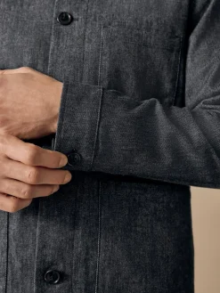 Next Blue Denim Look Suit Shacket