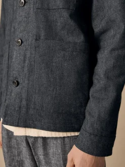 Next Blue Denim Look Suit Shacket