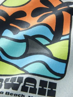 Next Blue Denim Short Sleeve Revere Collar Backprint Shirt (3mths-7yrs)^BOY Suits & Vest