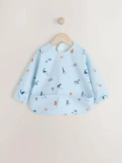 Best Next Blue Dino Jungle Weaning And Feeding Sleeved Bib