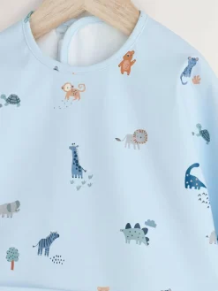 Best Next Blue Dino Jungle Weaning And Feeding Sleeved Bib