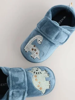Outlet Next Blue Dinosaur Warm Lined Cupsole Slippers