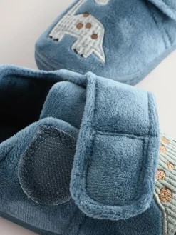 Outlet Next Blue Dinosaur Warm Lined Cupsole Slippers
