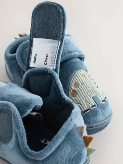 Outlet Next Blue Dinosaur Warm Lined Cupsole Slippers