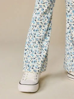 Next Blue Ditsy 1 Pack Rib Flare Leggings (3-16yrs)^ Pants & Leggings|Pants & Leggings