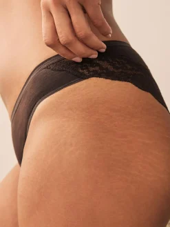 Hot Next Blue Ditsy Floral Bikini Cotton Lace Knickers 4 Pack