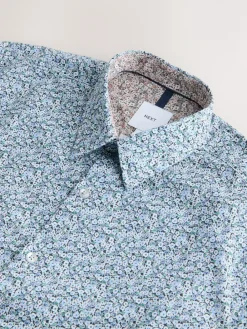 Next Blue Ditsy Regular Fit Long Sleeve Shirt^ Shirts
