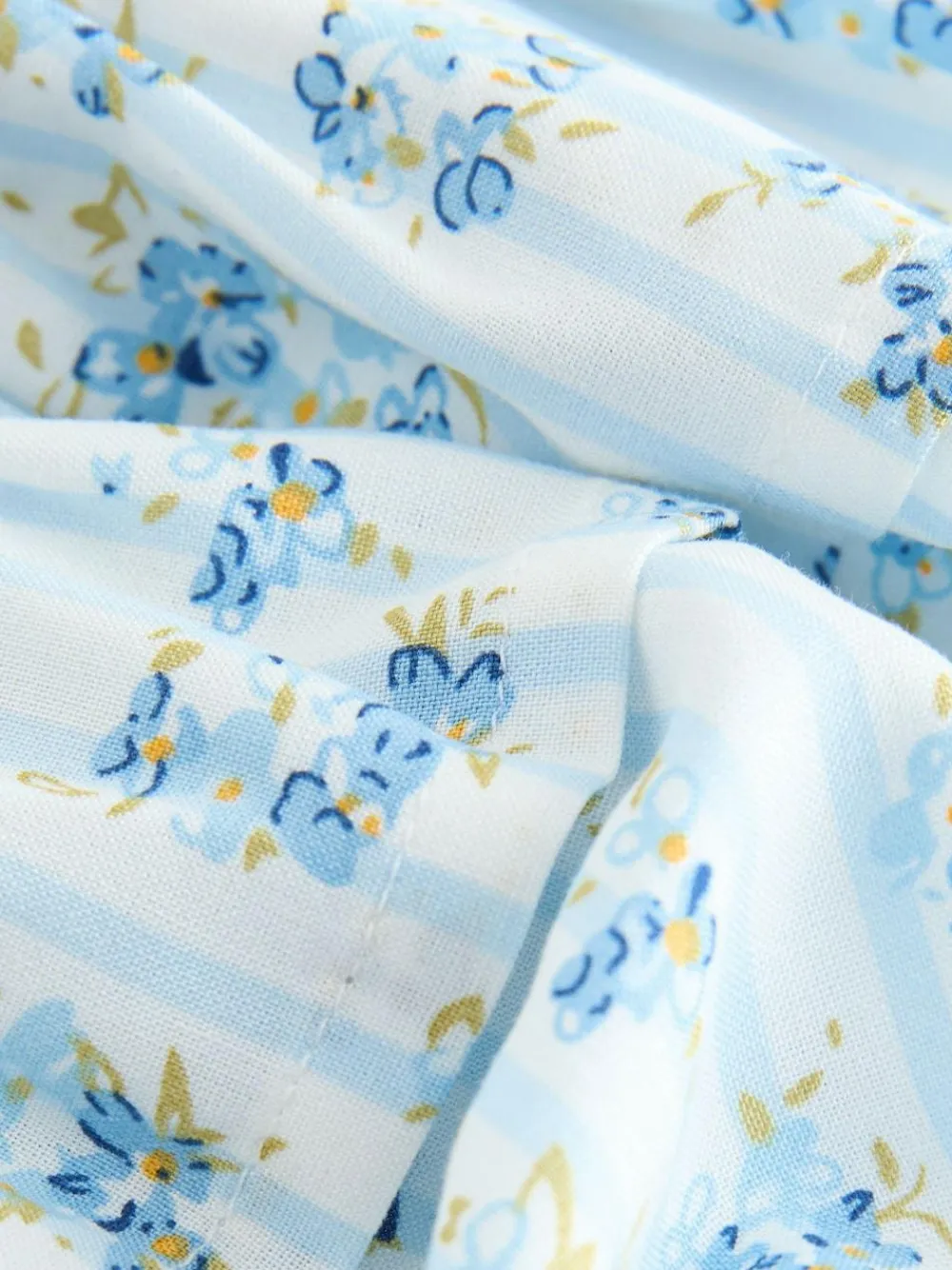 Sale Next Puff Sleeve Blouse and Skirt Set (3-16yrs) Blue Ditsy Stripe