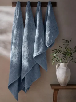 Next Blue Egyptian Cotton Luxe Heavy Weight Towel^ Towels & Bathmats