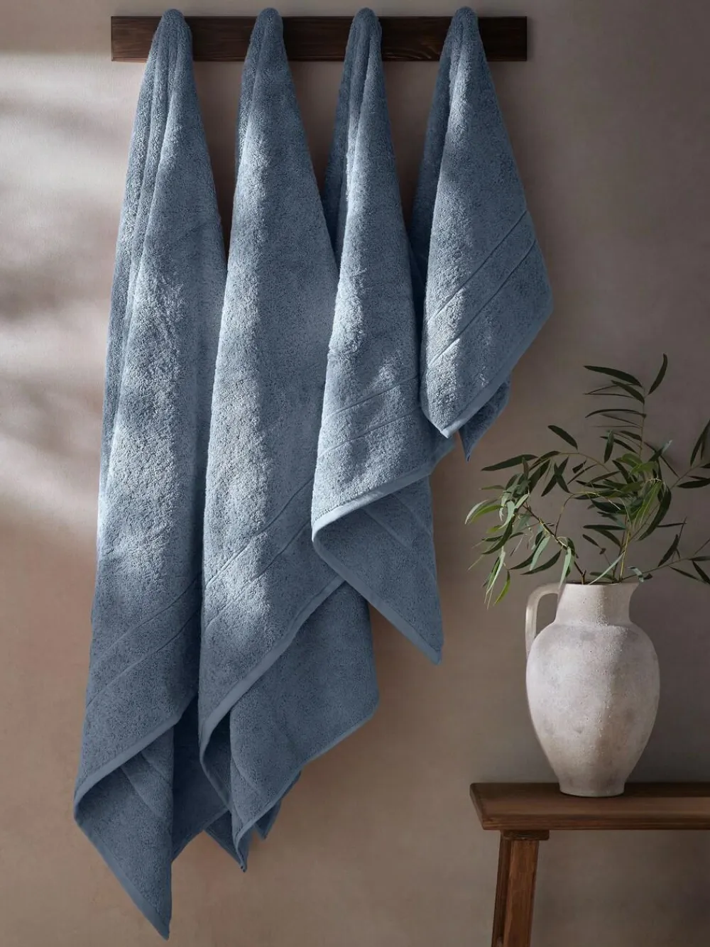 Next Blue Egyptian Cotton Luxe Heavy Weight Towel^ Towels & Bathmats