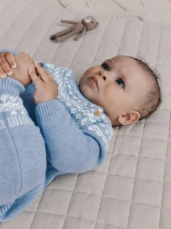 Best Next Blue Fairisle Knitted Top and Leggings Set (0mths-2yrs)