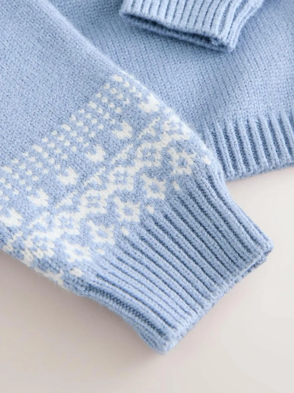 Best Next Blue Fairisle Knitted Top and Leggings Set (0mths-2yrs)