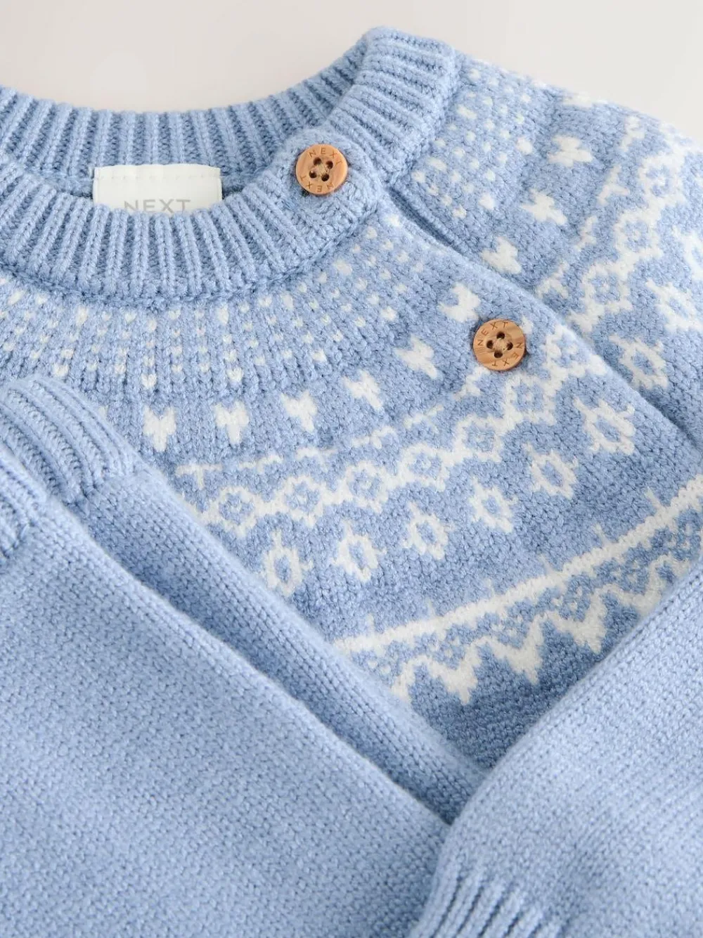 Best Next Blue Fairisle Knitted Top and Leggings Set (0mths-2yrs)