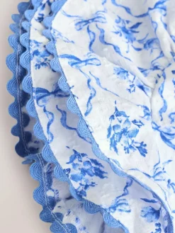 Sale Next Angel Sleeve Dress (3mths-8yrs) Blue Floral