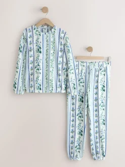 Best Next Blue Floral Cosy Long Sleeve Pyjamas