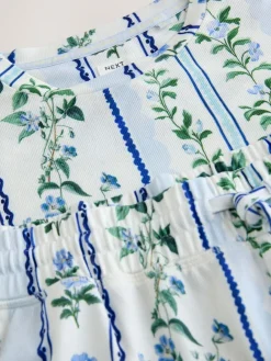 Best Next Blue Floral Cosy Long Sleeve Pyjamas