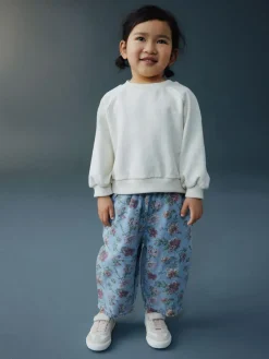 Outlet Next Pullon Barrel Jeans (3mths-7yrs) Blue Floral Print