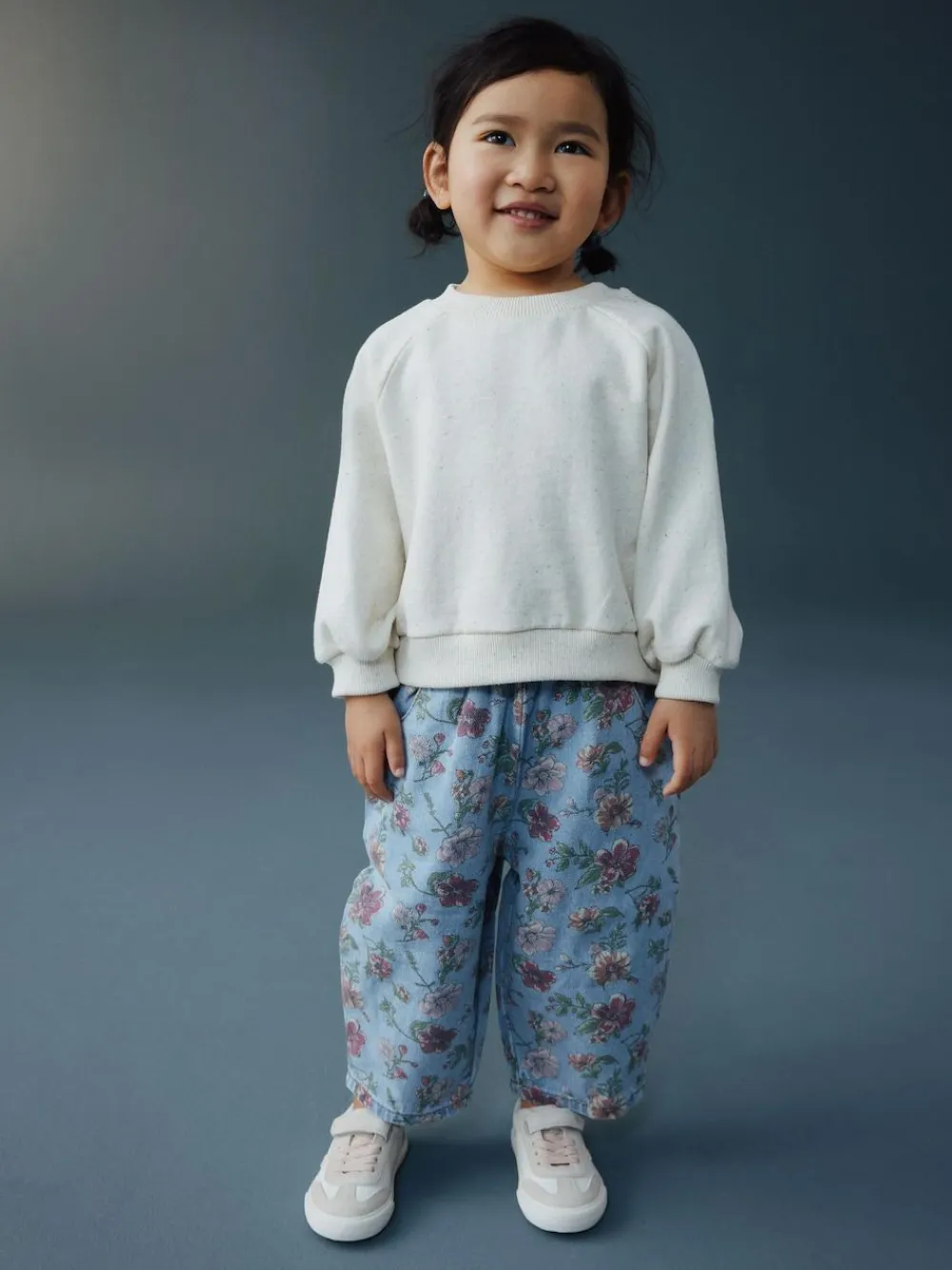 Outlet Next Pullon Barrel Jeans (3mths-7yrs) Blue Floral Print