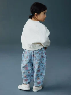 Outlet Next Pullon Barrel Jeans (3mths-7yrs) Blue Floral Print