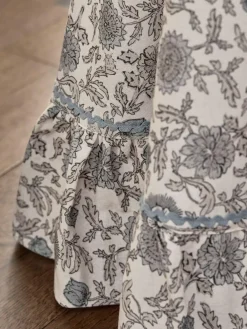 Next Blue Floral Round Cotton Tablecloth^ Table Linen, Placemats & Coasters